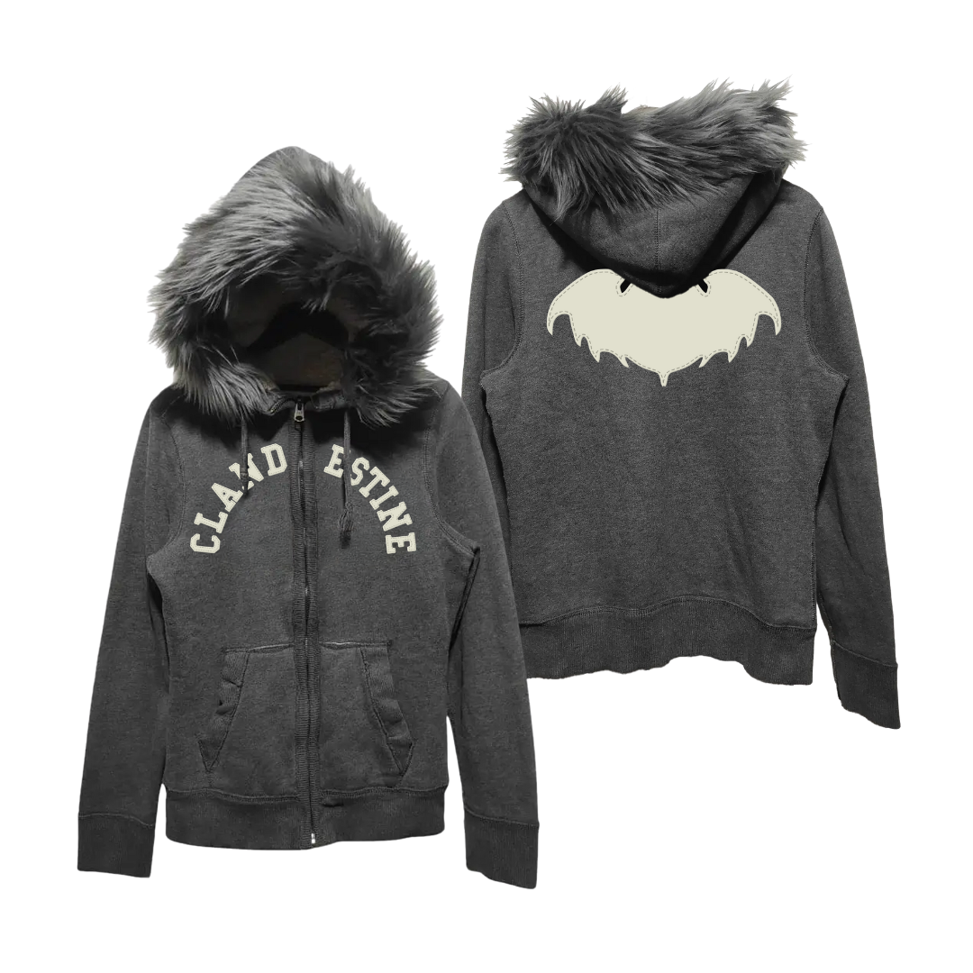 Faux Fur Trimmed Logo Hoodie