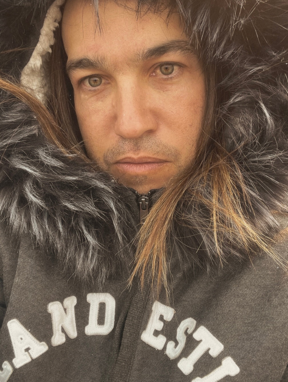 Faux Fur Trimmed Logo Hoodie