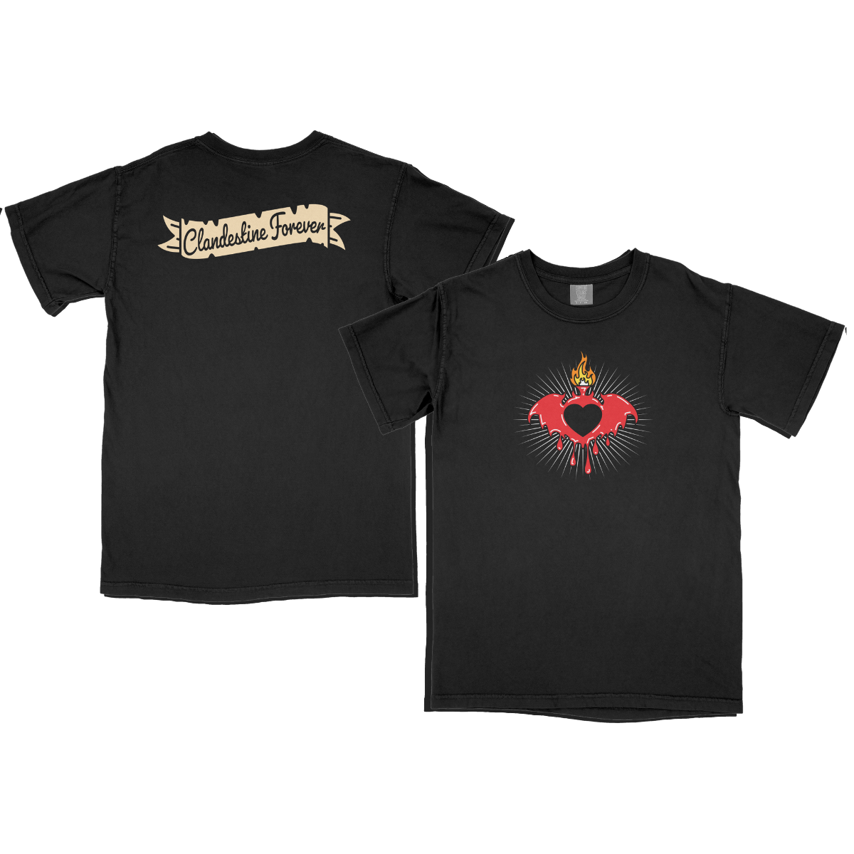 Clandestine Forever Sacred Heart Tee