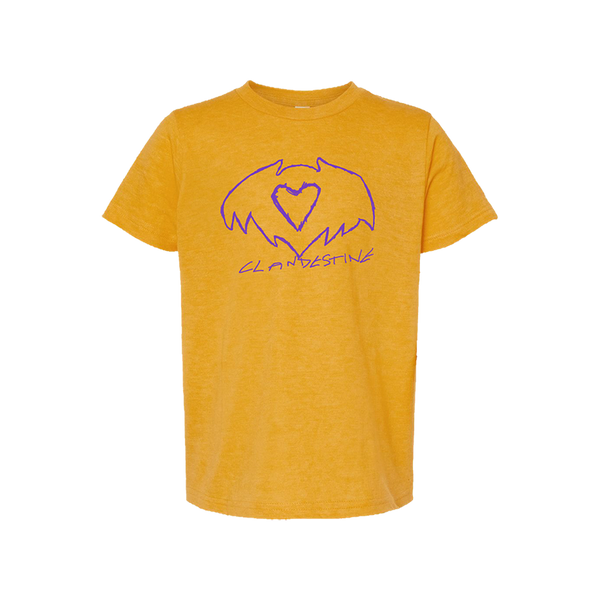 Pete Bat Heart Sketch Tee - Clandestine Industries – Clandestine